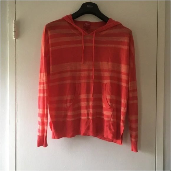 Anthropologie Orange and Pink Striped Sweater - Size Small - Picture 1 of 9